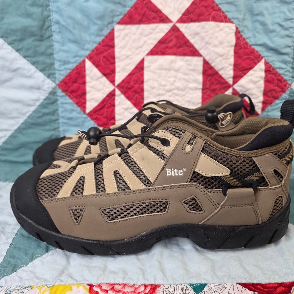 Bite Primal Felt Wading Shoes Wheat Almond Black 2923a Mens 11 Fly Fishing NICE